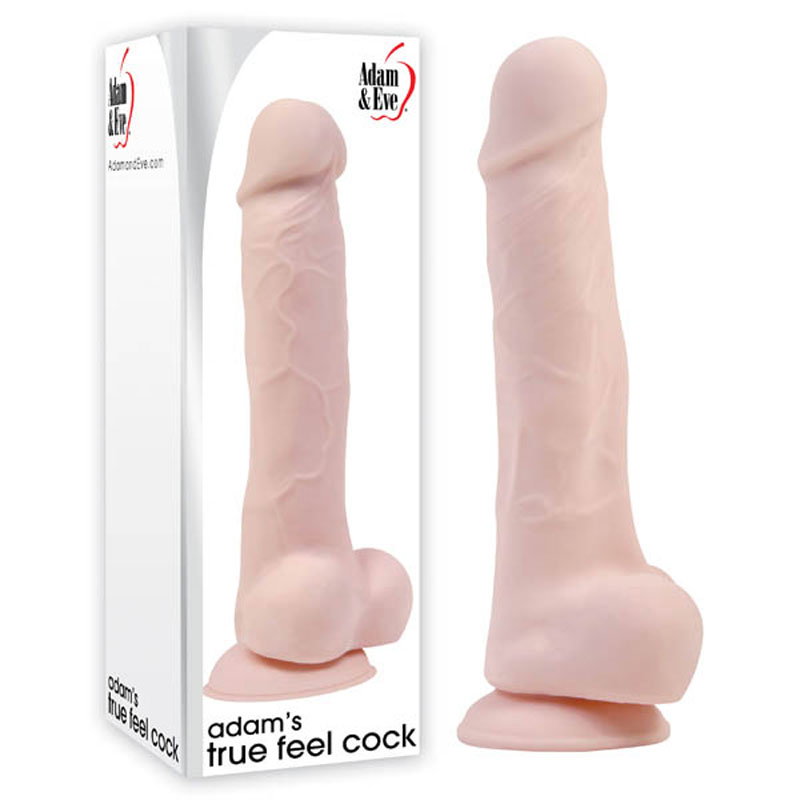 Adam & Eve Adam's True Feel Cock realistic TPE dildo with suction cup base